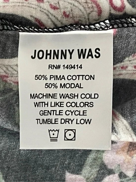 Johnny Was Floral Pocca Kimono Robe M NWT Pima Cotton Boho Duster No Belt - Picture 12 of 12